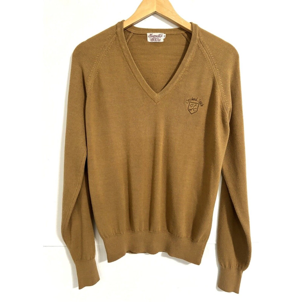 Haymaker Vintage 1970s Camel 100% Acrylic Sweater Women’s 42 Size L